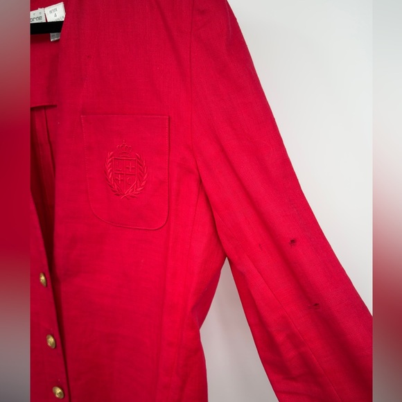 Liz Claiborne Petite Red Linen Blazer – Size 4P - Picture 6 of 10